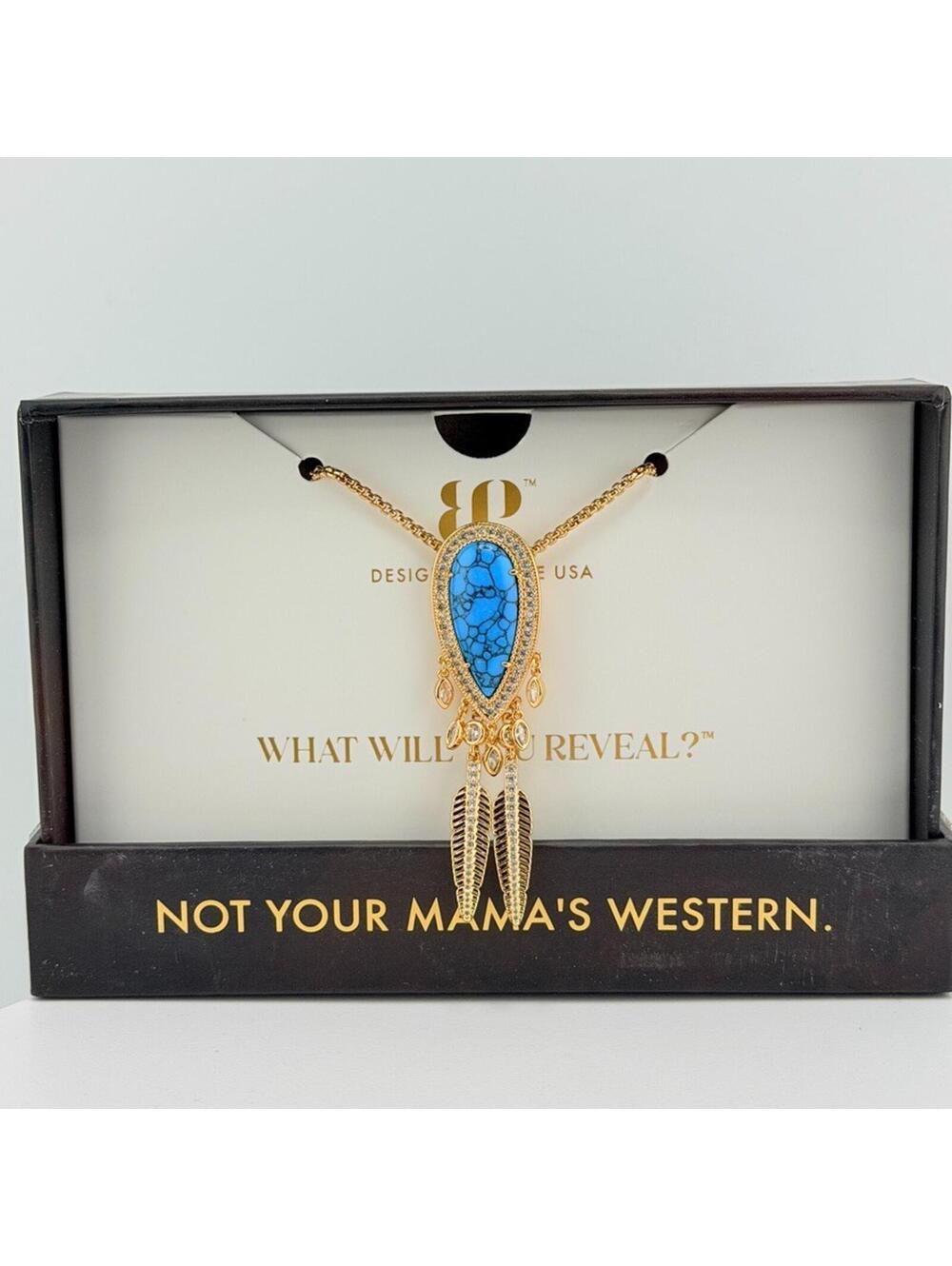 Bomb Party OUTLAW BOLO Necklace "Savage, Not Sorry" NK37435Y Yellow Gold